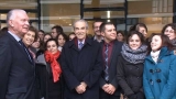 Visite de Robert Badinter � l'�cole nationale des greffes