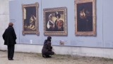Exposition Au-del� des murs : inauguration par Michel Mercier
